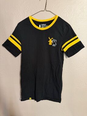 RARE Dutch Bros Black Tee with Yellow Trim